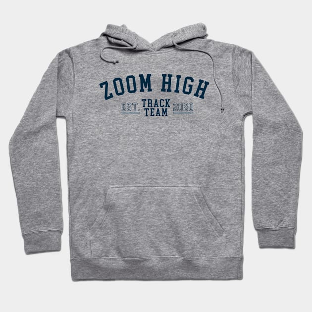 Zoom High Track Team Gym Shirt (Navy) Hoodie by stickerfule